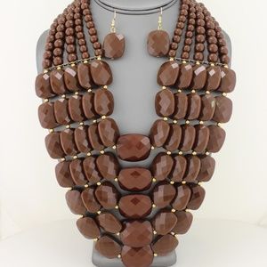 BEADED BIB NECKLACE (U1S3059)